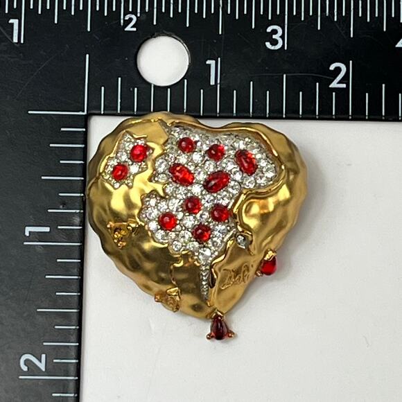 Salvador Dalí Joies Pomegranate Heart Brooch 2001 Official Repro MISSING STONES - Picture 8 of 8